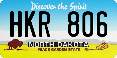 ND license plate HKR806