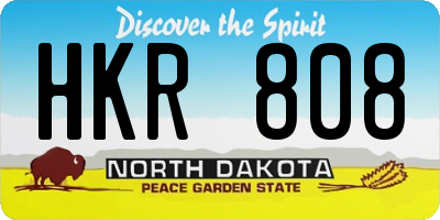 ND license plate HKR808