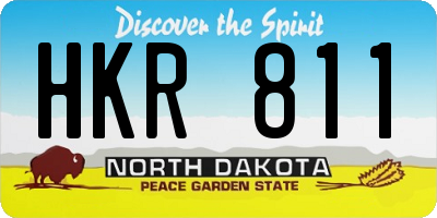ND license plate HKR811
