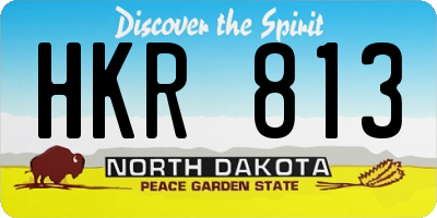 ND license plate HKR813