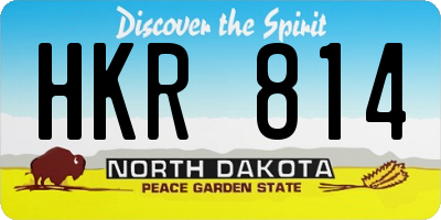 ND license plate HKR814