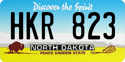 ND license plate HKR823