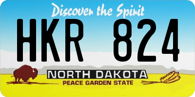 ND license plate HKR824