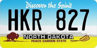 ND license plate HKR827