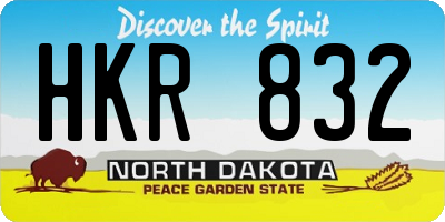 ND license plate HKR832