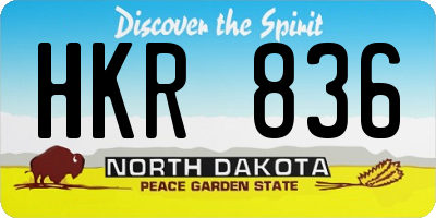 ND license plate HKR836