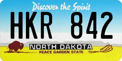 ND license plate HKR842