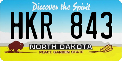 ND license plate HKR843