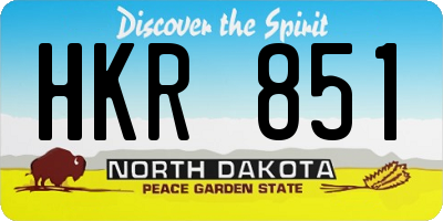 ND license plate HKR851
