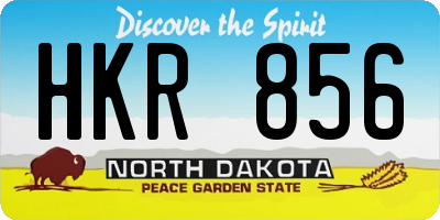 ND license plate HKR856