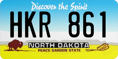 ND license plate HKR861