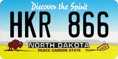 ND license plate HKR866