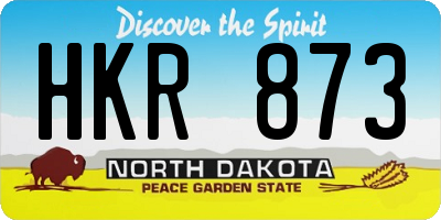 ND license plate HKR873