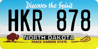 ND license plate HKR878