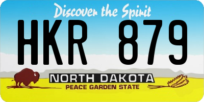 ND license plate HKR879