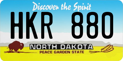 ND license plate HKR880