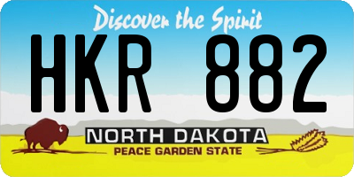 ND license plate HKR882