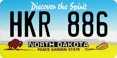 ND license plate HKR886