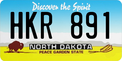 ND license plate HKR891