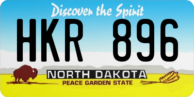ND license plate HKR896