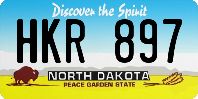 ND license plate HKR897