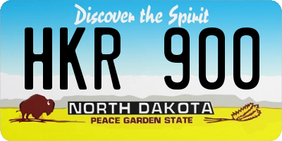 ND license plate HKR900