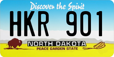 ND license plate HKR901