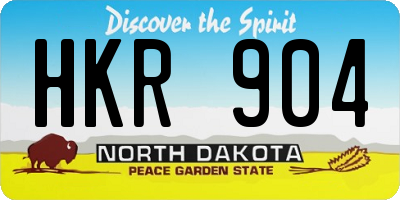 ND license plate HKR904