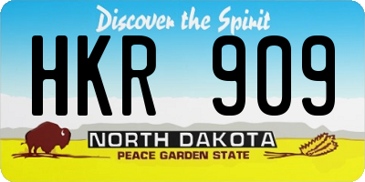 ND license plate HKR909