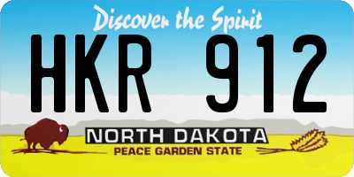 ND license plate HKR912