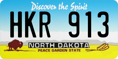 ND license plate HKR913