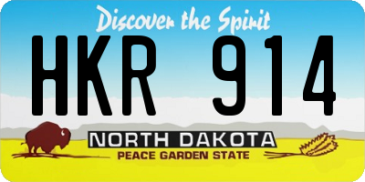 ND license plate HKR914