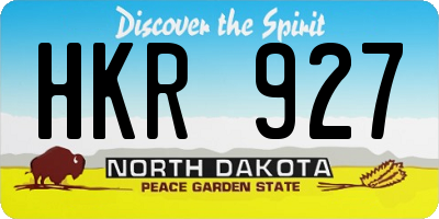 ND license plate HKR927