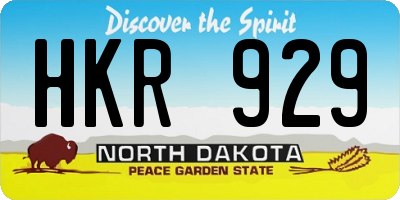 ND license plate HKR929