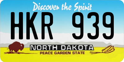 ND license plate HKR939