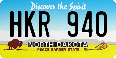 ND license plate HKR940