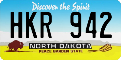 ND license plate HKR942