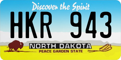 ND license plate HKR943