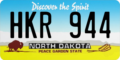 ND license plate HKR944
