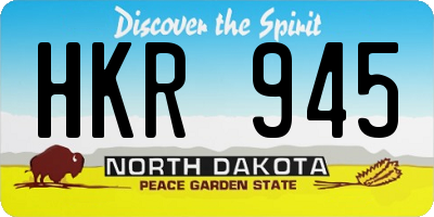 ND license plate HKR945