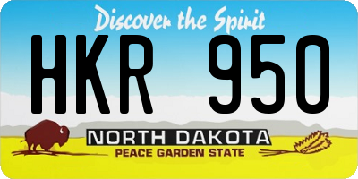 ND license plate HKR950