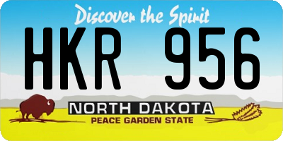 ND license plate HKR956