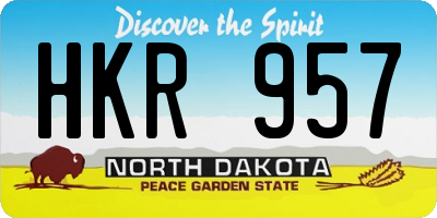 ND license plate HKR957