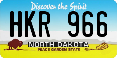 ND license plate HKR966
