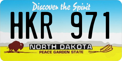 ND license plate HKR971