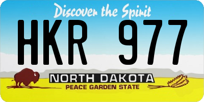 ND license plate HKR977