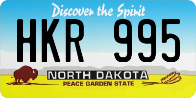 ND license plate HKR995