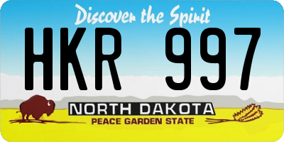 ND license plate HKR997