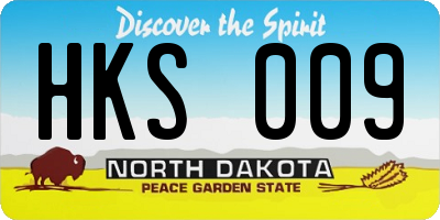 ND license plate HKS009