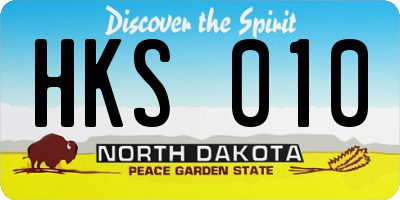 ND license plate HKS010
